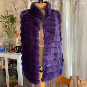 Faux Fur Purple Vest